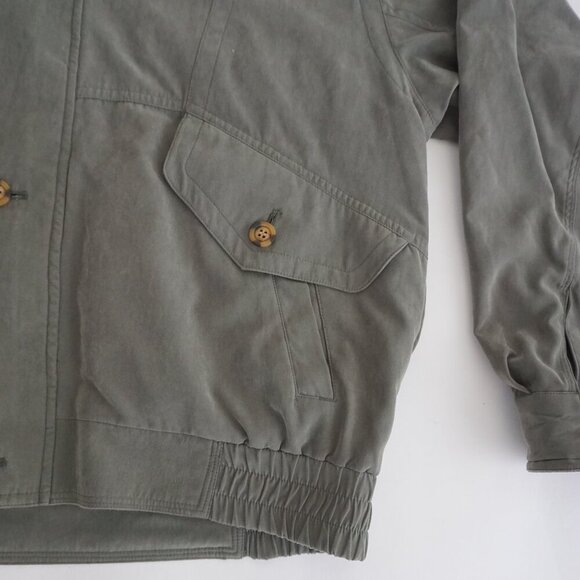 Vintage '90S Barracuda Olive Green Jackson Style Zip Up Farmer Jacket Medium - Picture 6 of 11